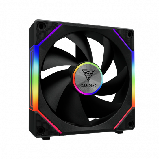 مراوح Gamdias Aeolus P2-1203 ARGB 120 مم ثلاثية – مراوح RGB سوداء